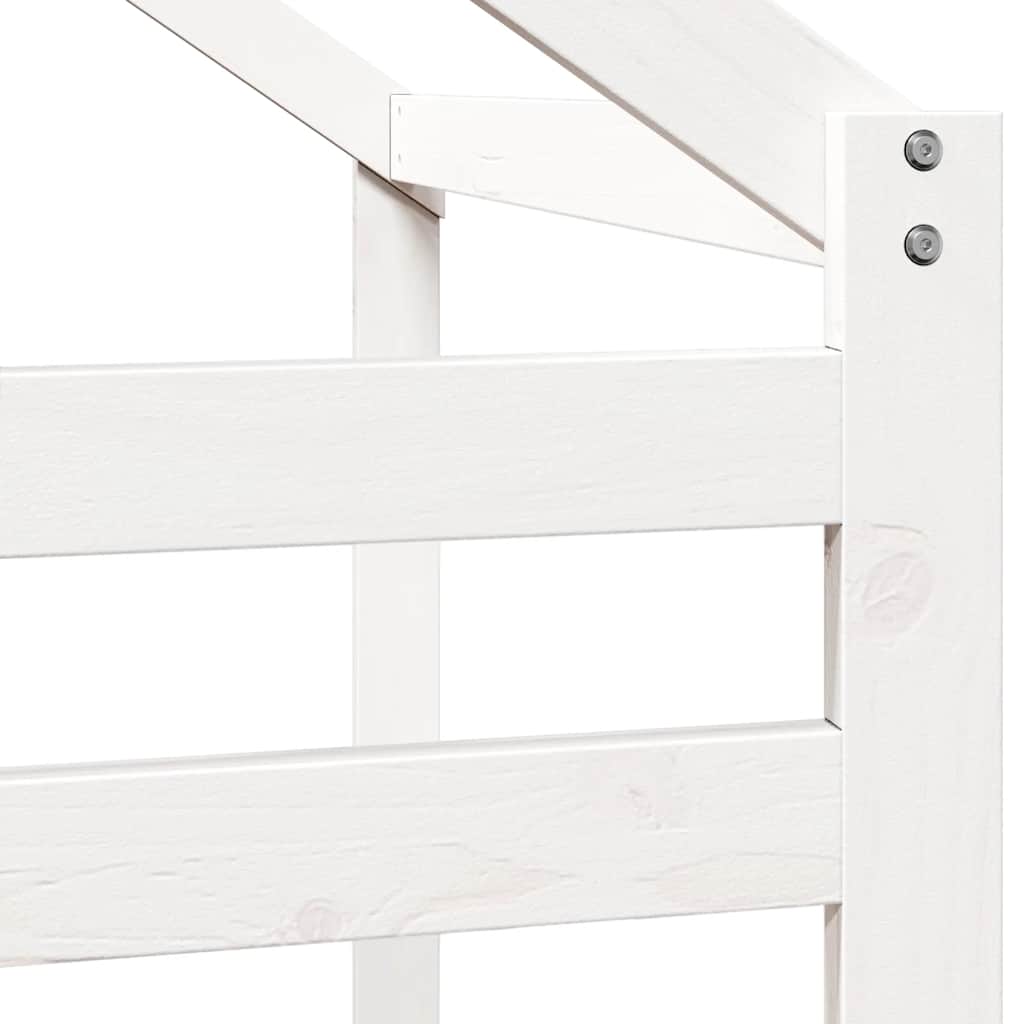 Kids'Bed Roof White 188x82x113 cm Solid Wood Pine
