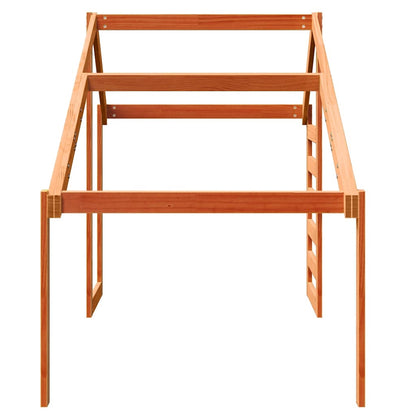 Kids'Bed Roof Wax Brown 188x82x113 cm Solid Wood Pine