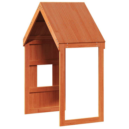 Kids'Bed Roof Wax Brown 60x89x134,5 cm Solid Wood Pine