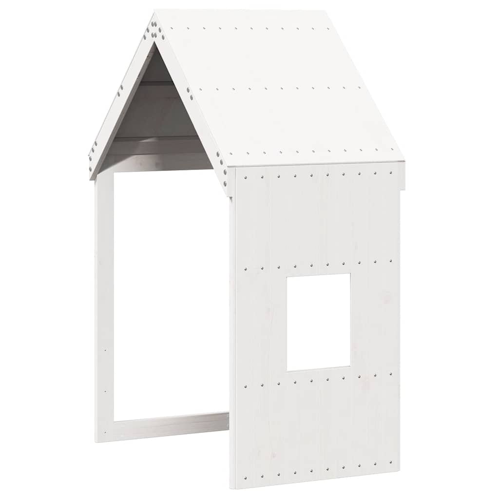 Kids'Bed Roof White 60x99x139,5 cm Solid Wood Pine