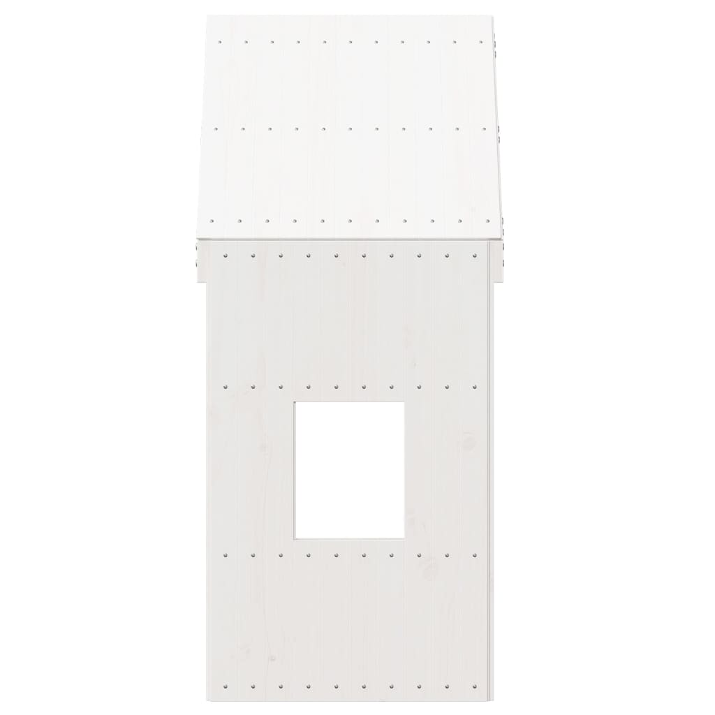 Kids' Bed Roof White 60x99x139.5 cm Solid Wood Pine