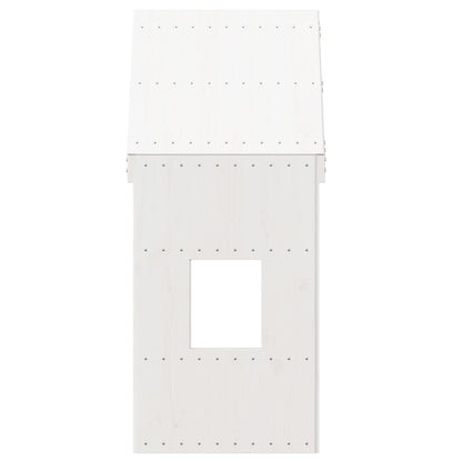 Kids' Bed Roof White 60x99x139.5 cm Solid Wood Pine