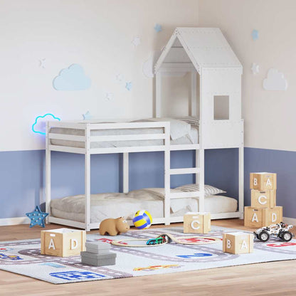 Kids'Bed Roof White 60x99x139,5 cm Solid Wood Pine