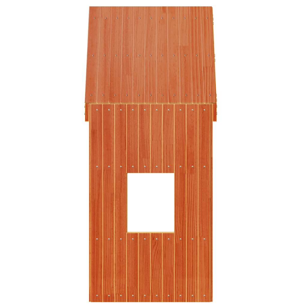 Kids'Bed Roof Wax Brown 60x99x139,5 cm Solid Wood Pine