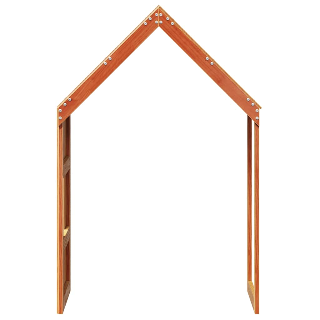 Kids'Bed Roof Wax Brown 60x99x139,5 cm Solid Wood Pine