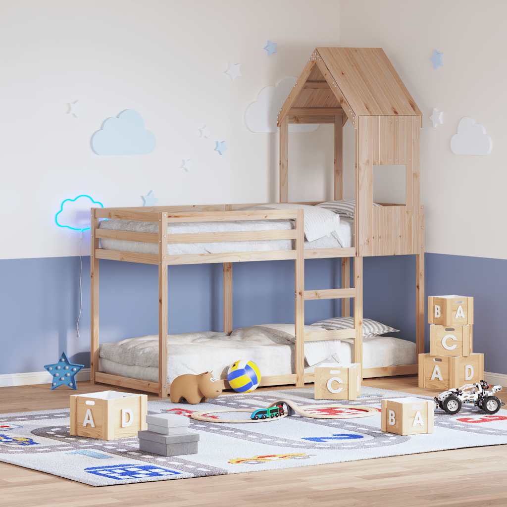 Kids'Bed Roof 55x99x139,5 cm Solid Wood Pine