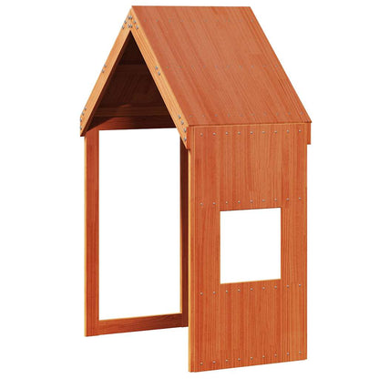 Kids'Bed Roof Wax Brown 55x99x139,5 cm Solid Wood Pine