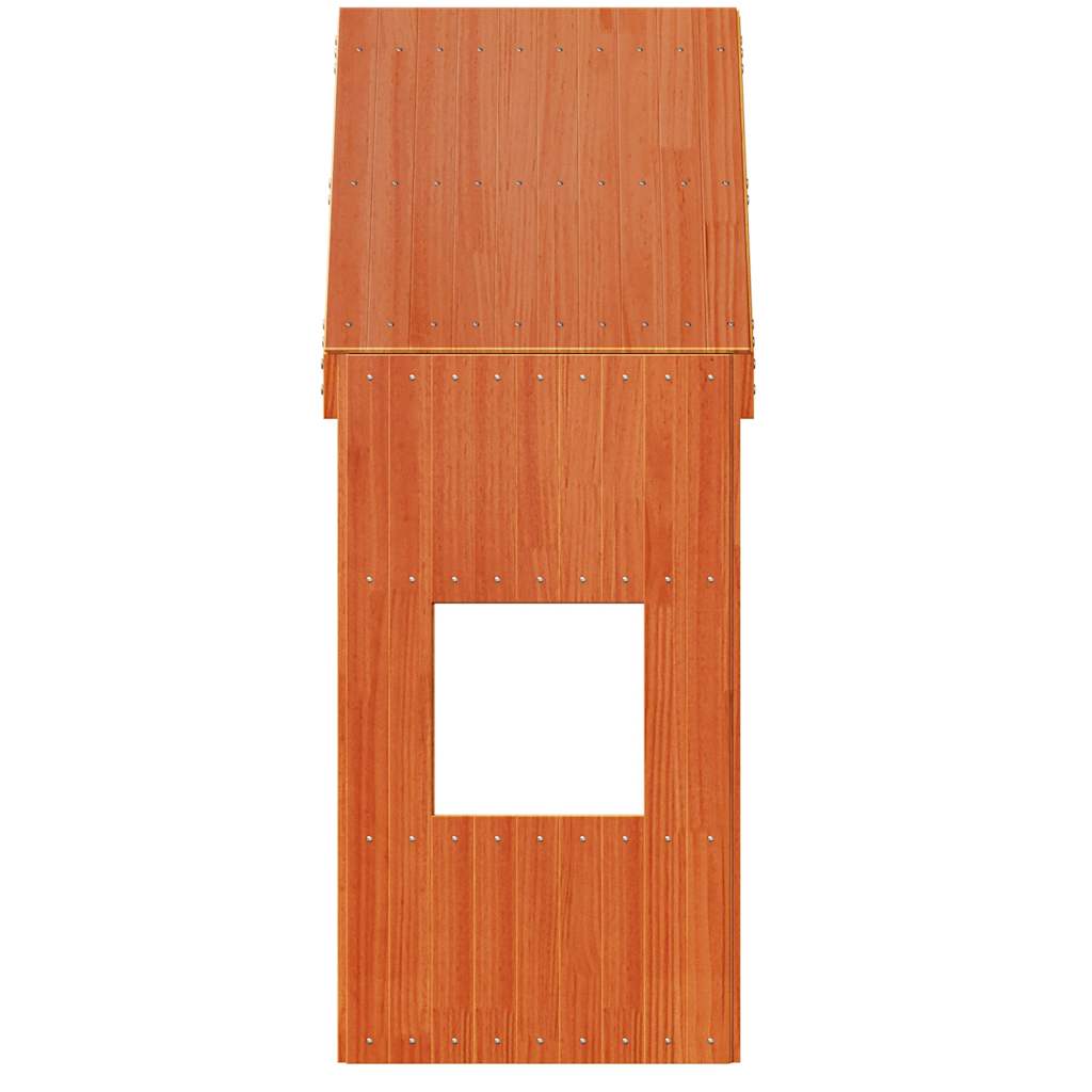 Kids'Bed Roof Wax Brown 55x99x139,5 cm Solid Wood Pine