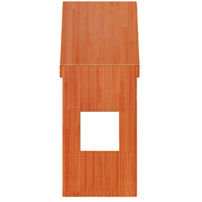 Kids'Bed Roof Wax Brown 55x99x139,5 cm Solid Wood Pine