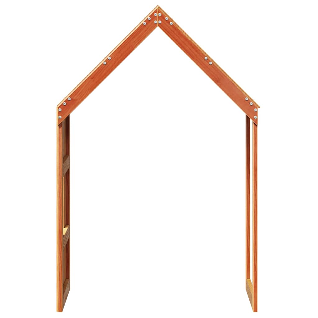 Kids'Bed Roof Wax Brown 55x99x139,5 cm Solid Wood Pine