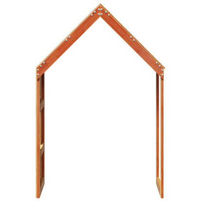 Kids'Bed Roof Wax Brown 55x99x139,5 cm Solid Wood Pine