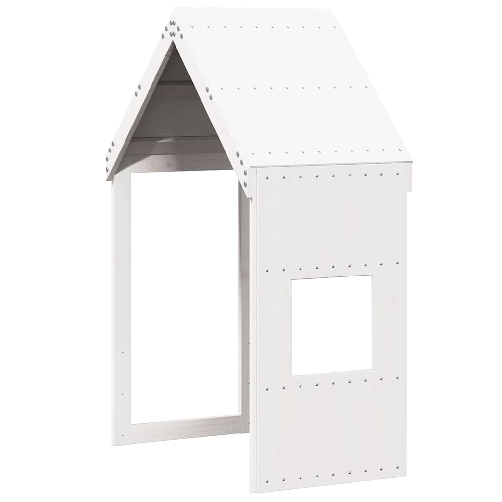 Kids'Bed Roof White 55x84x132 cm Solid Wood Pine