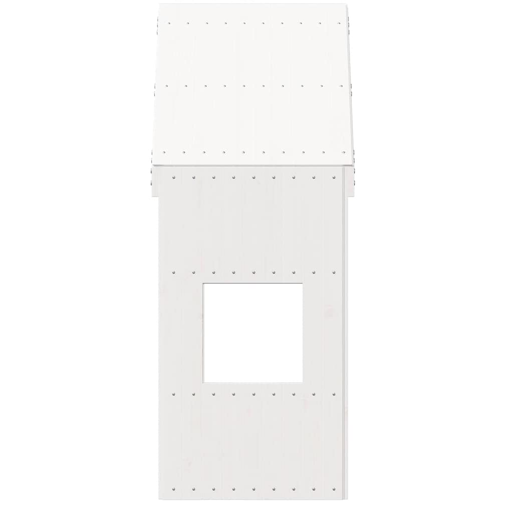Kids'Bed Roof White 55x84x132 cm Solid Wood Pine