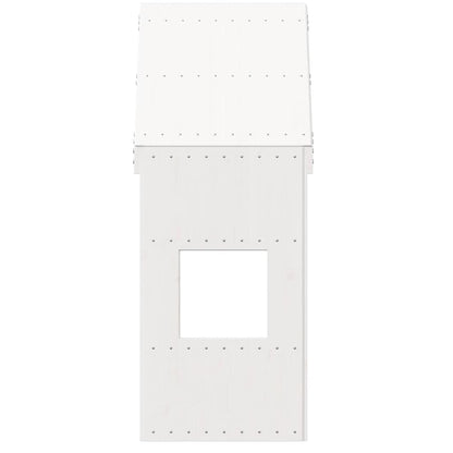 Kids'Bed Roof White 55x84x132 cm Solid Wood Pine