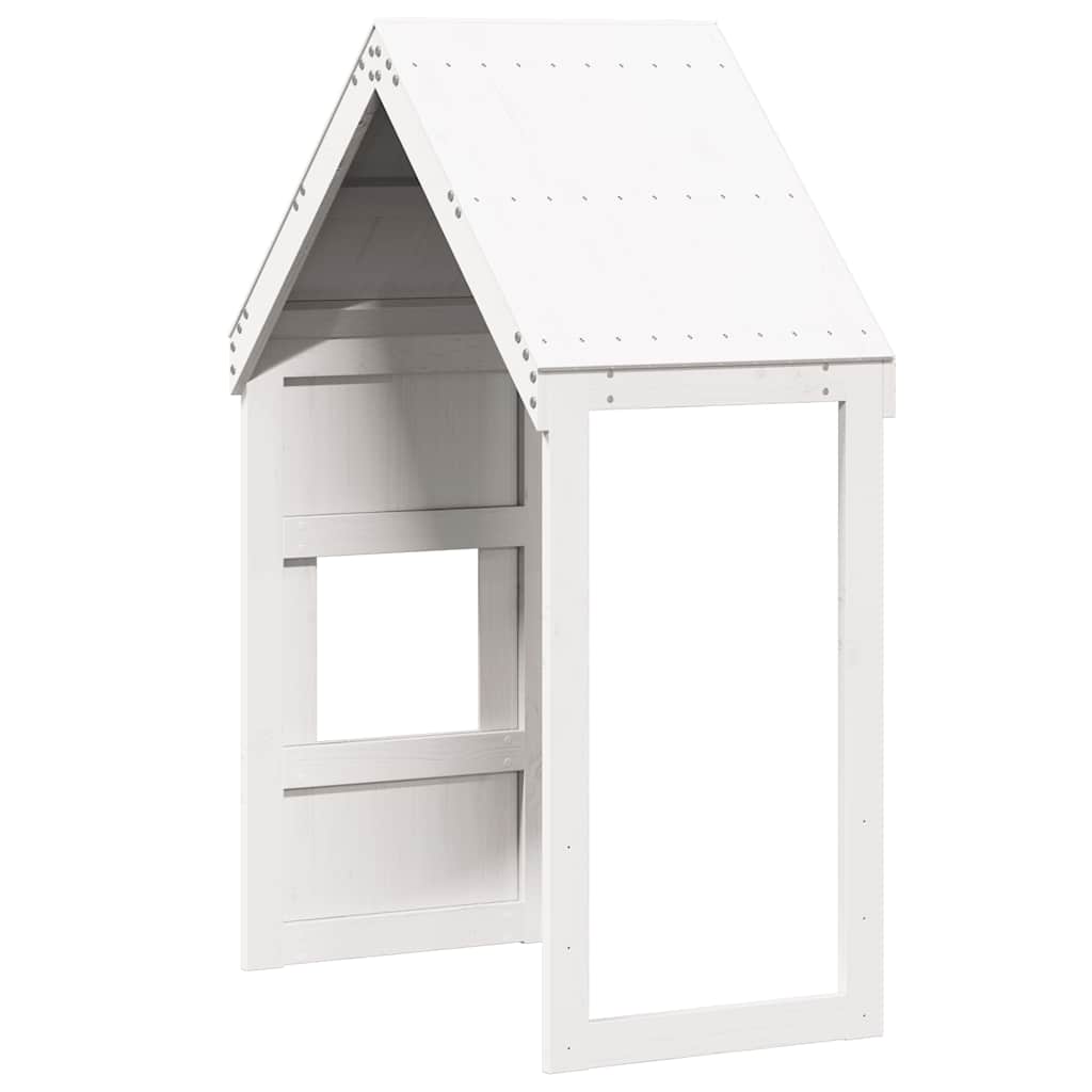Kids'Bed Roof White 55x84x132 cm Solid Wood Pine