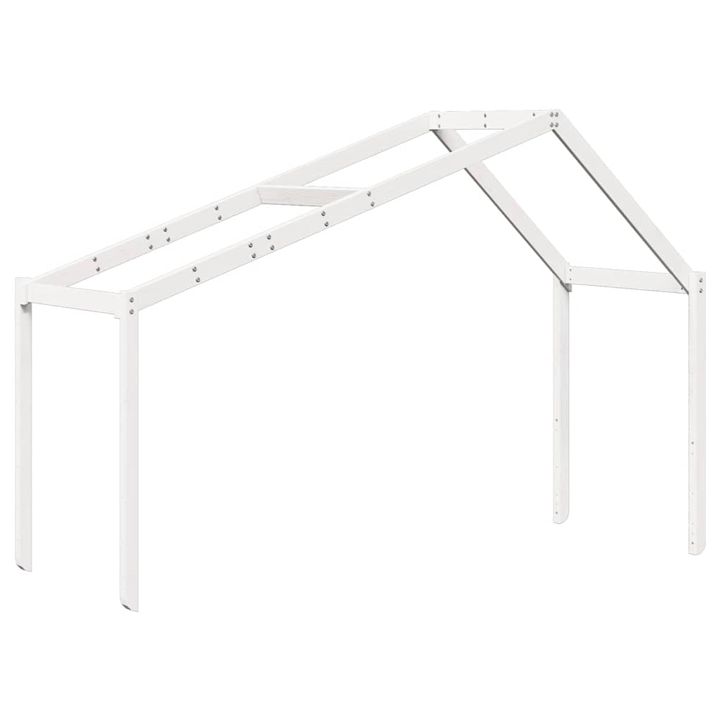 Kids'Bed Roof White 213x95,5x144,5 cm Solid Wood Pine