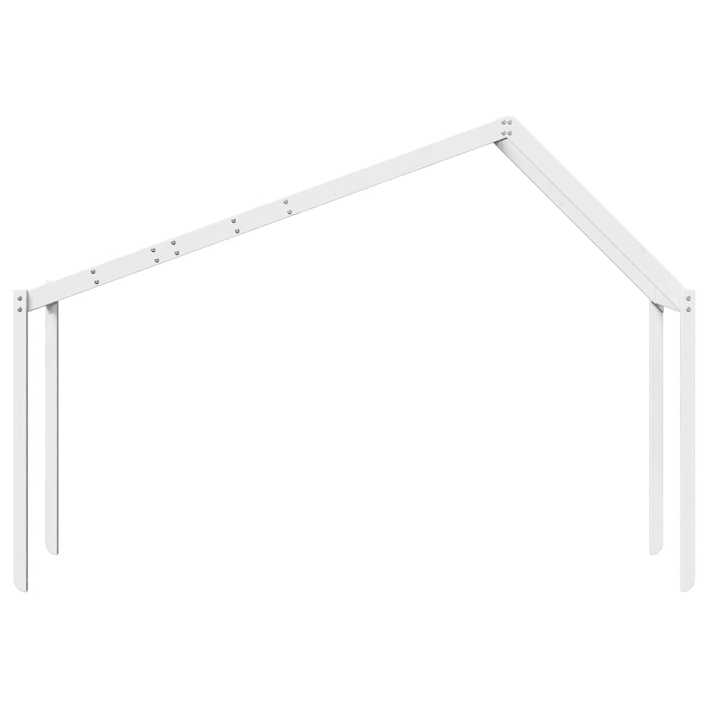 Kids'Bed Roof White 213x95,5x144,5 cm Solid Wood Pine