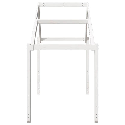 Kids'Bed Roof White 213x95,5x144,5 cm Solid Wood Pine