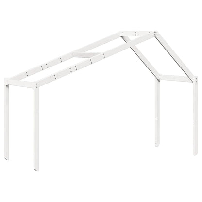 Kids' Bed Roof White 213x85.5x144.5 cm Solid Wood Pine