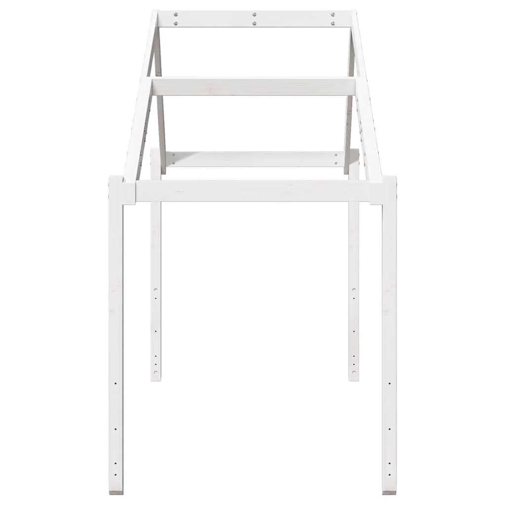 Kids'Bed Roof White 213x85,5x144,5 cm Solid Wood Pine