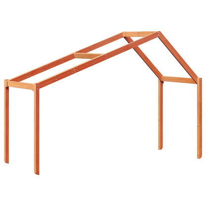 Kids'Bed Roof Wax Brown 213x85,5x144,5 cm Solid Wood Pine