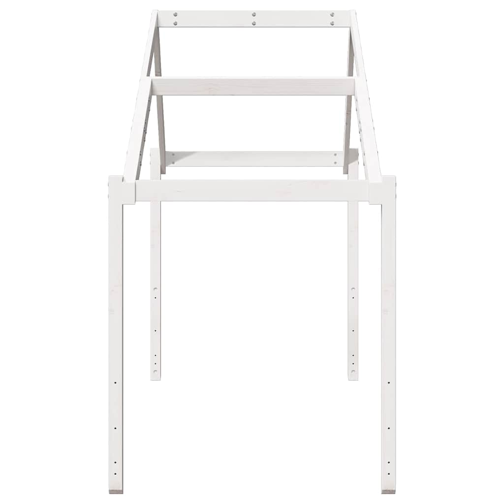 Kids'Bed Roof White 203x95,5x142 cm Solid Wood Pine