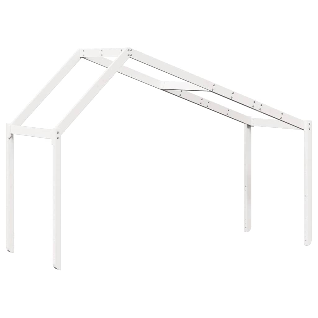 Kids'Bed Roof White 203x95,5x142 cm Solid Wood Pine