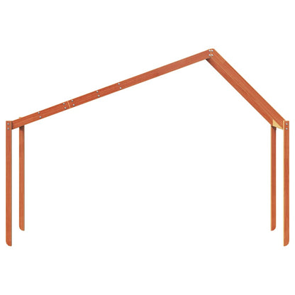 Kids'Bed Roof Wax Brown 203x95,5x142 cm Solid Wood Pine