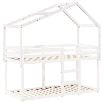 Kids'Bed Roof White 203x80,5x142 cm Solid Wood Pine