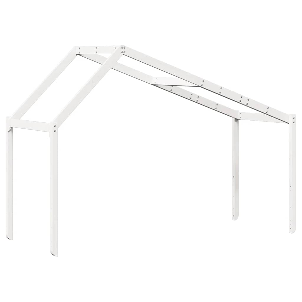 Kids'Bed Roof White 203x80,5x142 cm Solid Wood Pine