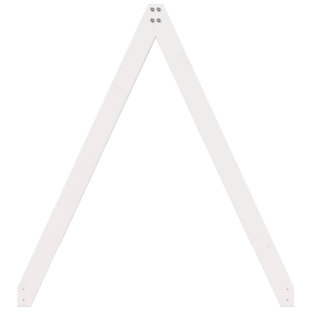 Kids' Bed Roof White 209x85.5x88 cm Solid Wood Pine
