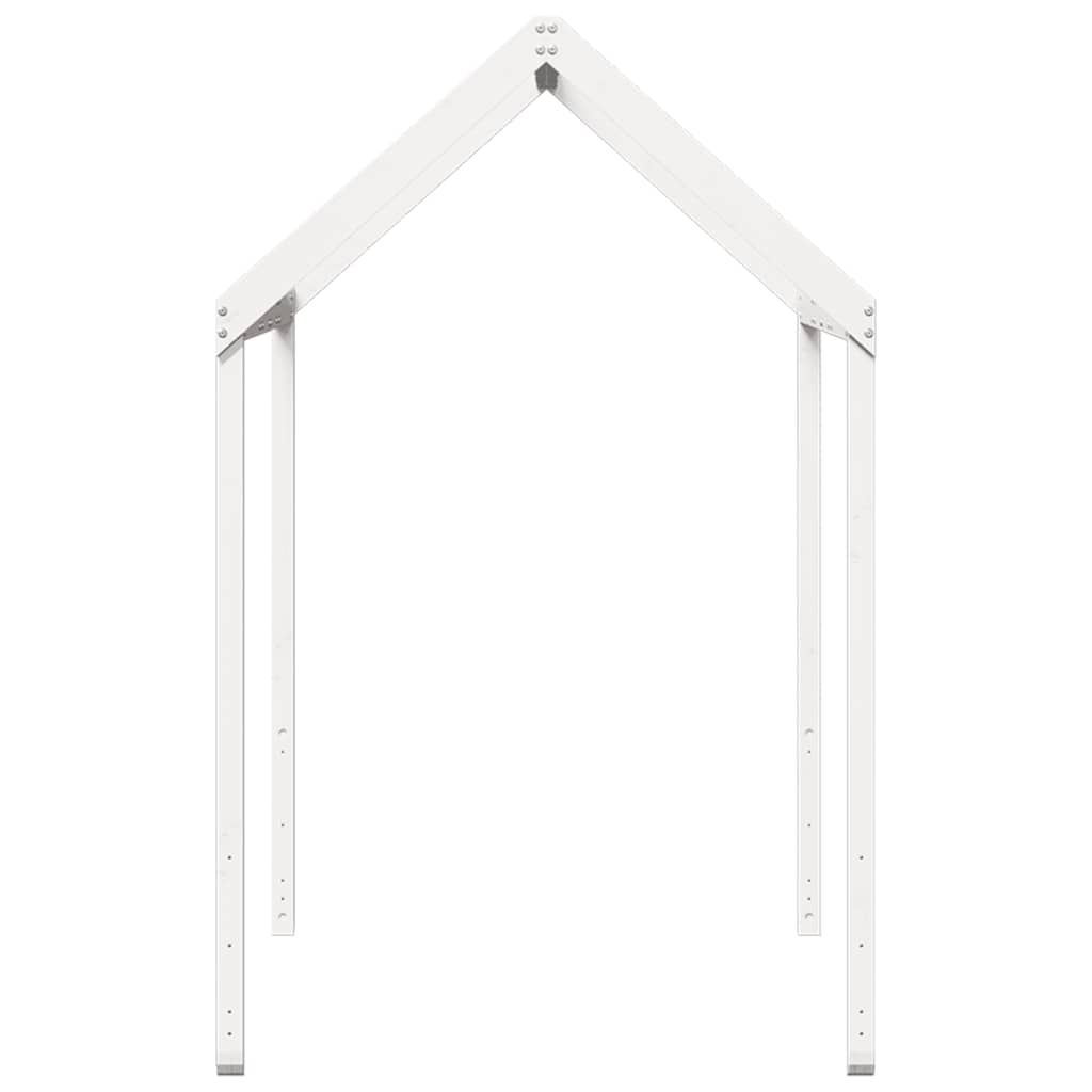 Kids'Bed Roof White 217x95,5x159 cm Solid Wood Pine