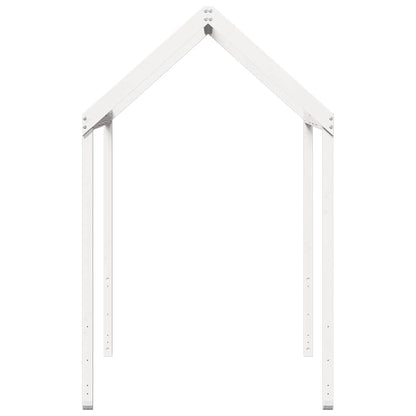 Kids'Bed Roof White 217x95,5x159 cm Solid Wood Pine