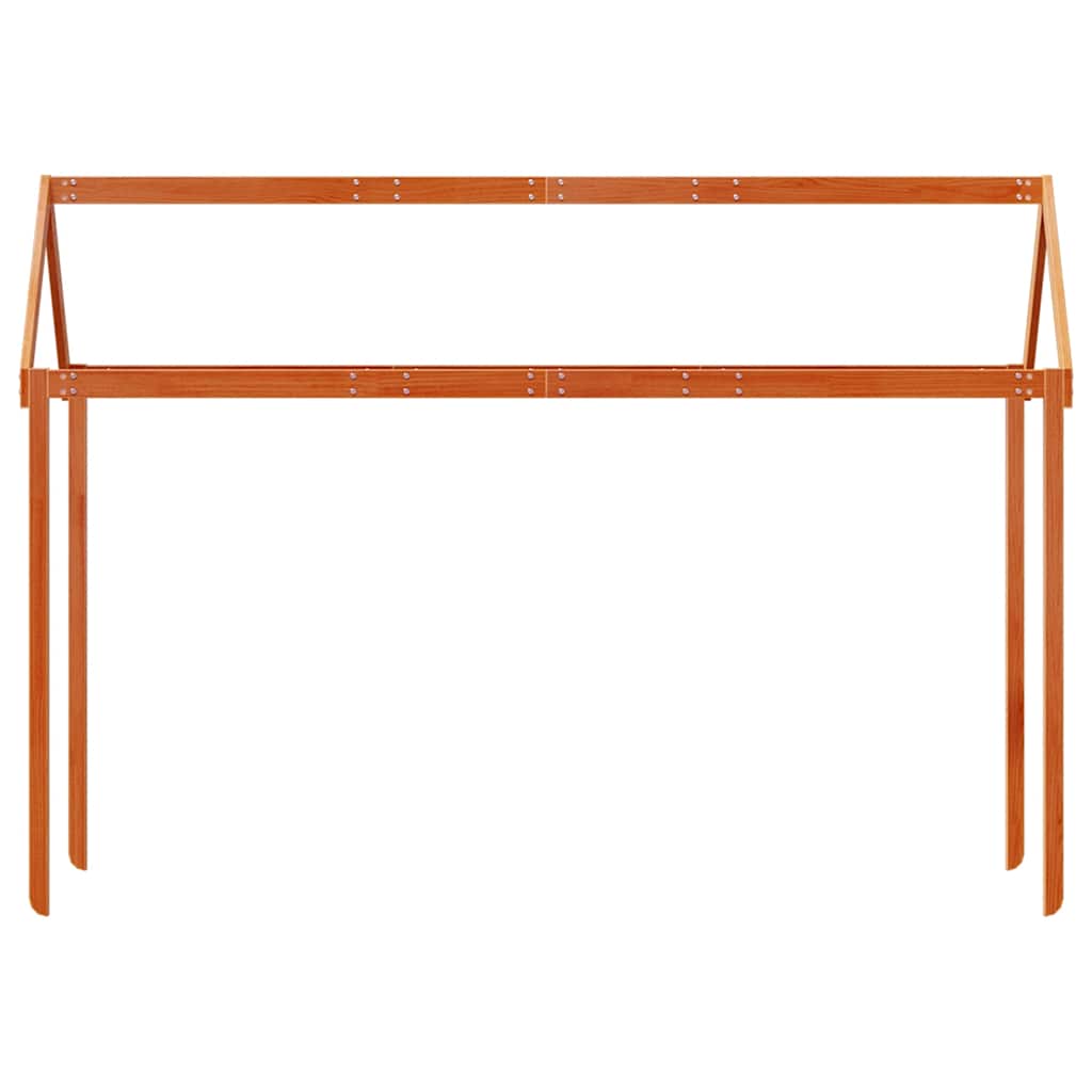 Kids'Bed Roof Wax Brown 217x95,5x159 cm Solid Wood Pine