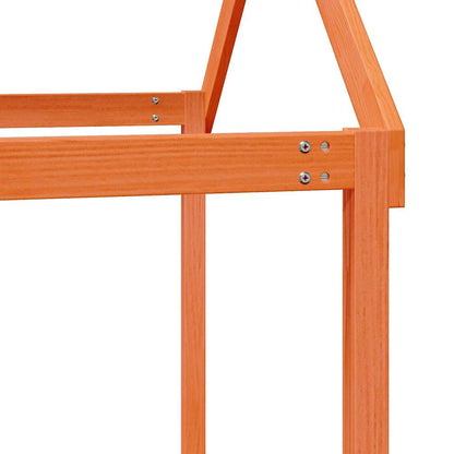 Kids'Bed Roof Wax Brown 217x95,5x159 cm Solid Wood Pine
