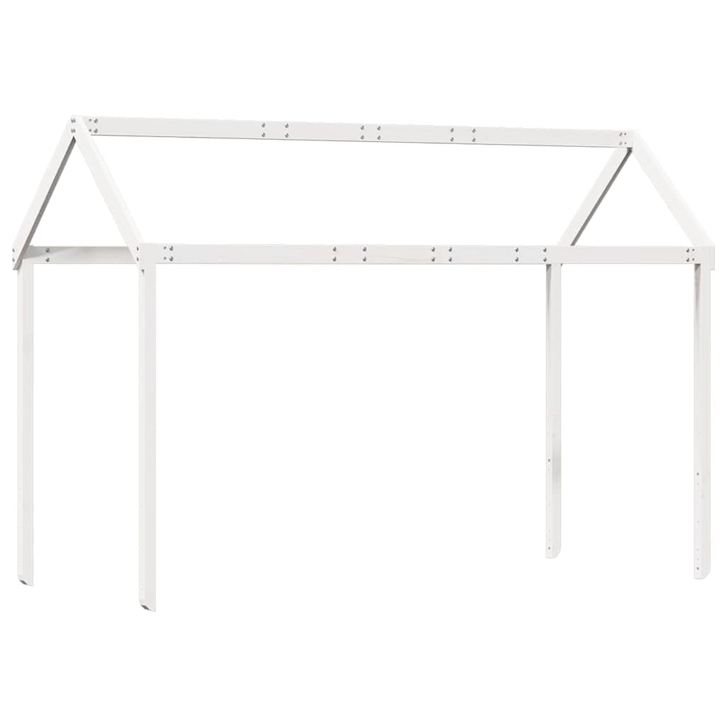 Kids'Bed Roof White 217x85,5x154 cm Solid Wood Pine