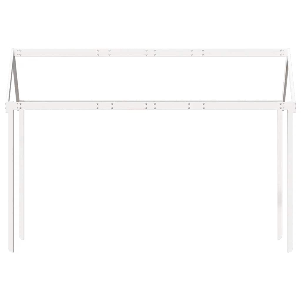 Kids'Bed Roof White 217x85,5x154 cm Solid Wood Pine