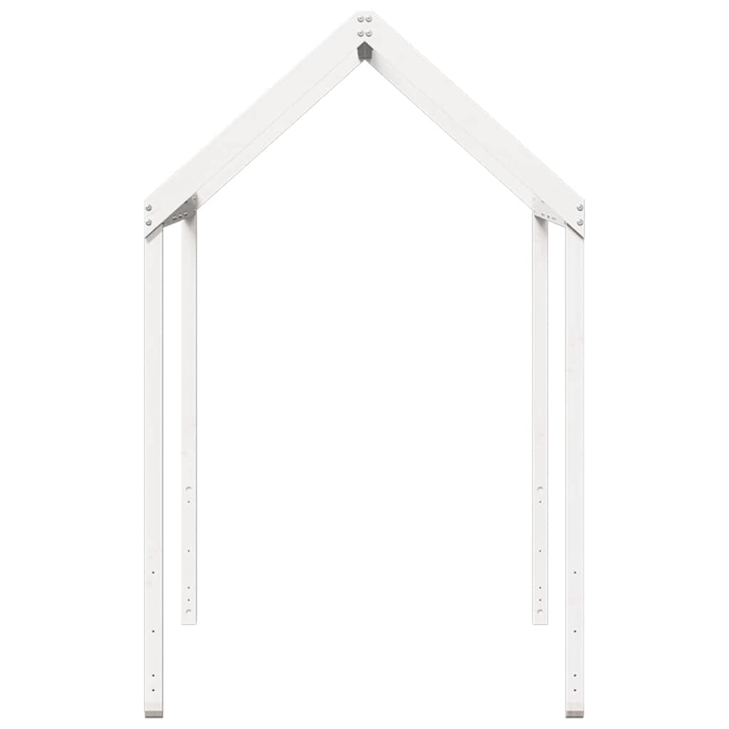 Kids'Bed Roof White 217x85,5x154 cm Solid Wood Pine
