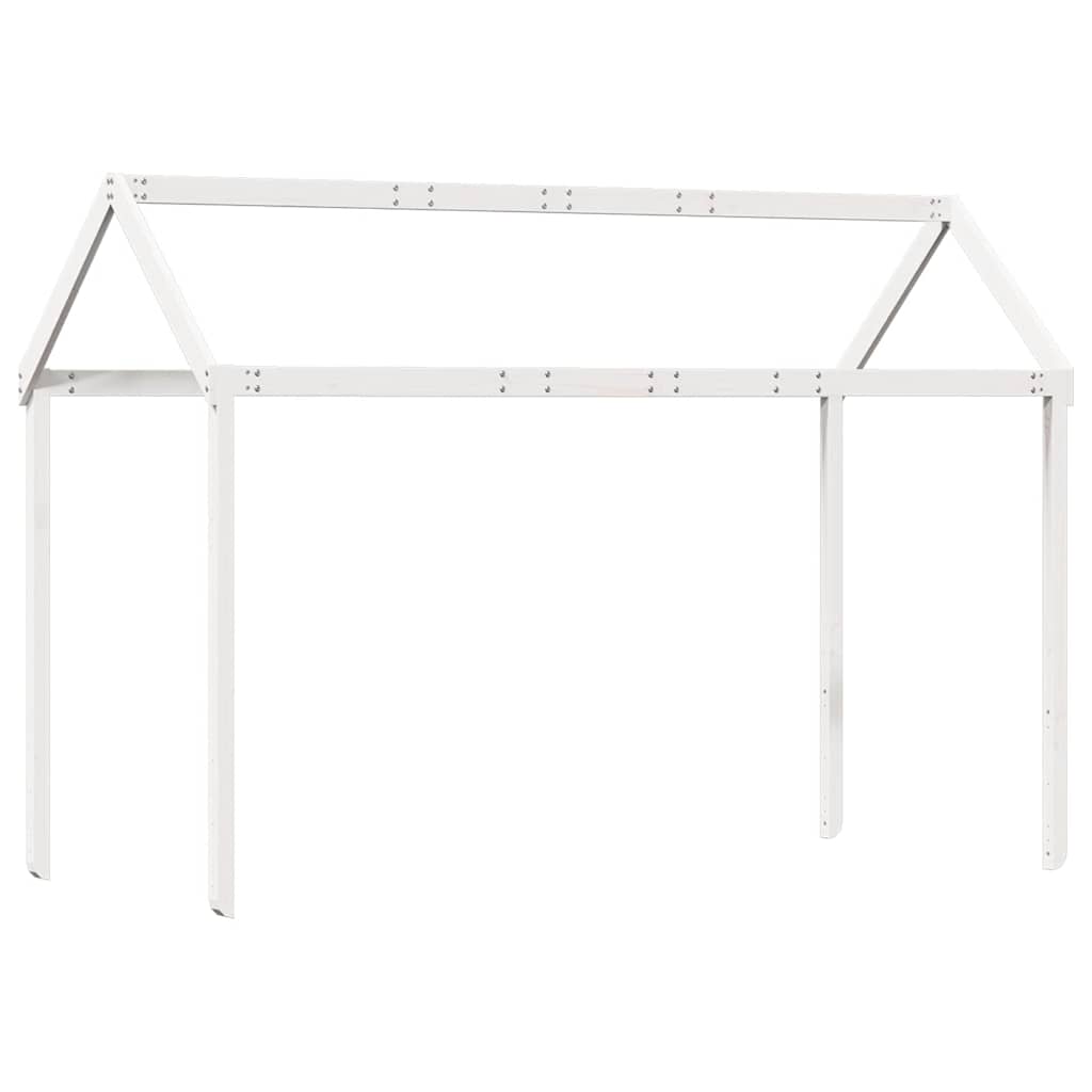 Kids'Bed Roof White 217x85,5x154 cm Solid Wood Pine