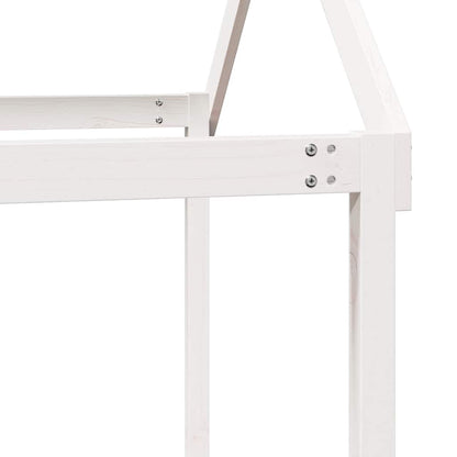 Kids'Bed Roof White 217x85,5x154 cm Solid Wood Pine