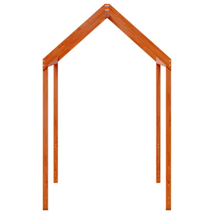 Kids'Bed Roof Wax Brown 217x85,5x154 cm Solid Wood Pine