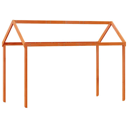 Kids'Bed Roof Wax Brown 217x85,5x154 cm Solid Wood Pine