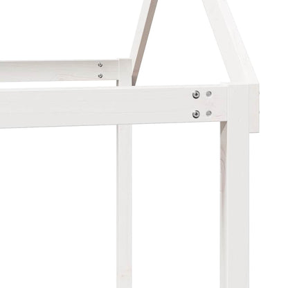 Kids'Bed Roof White 207x95,5x159 cm Solid Wood Pine