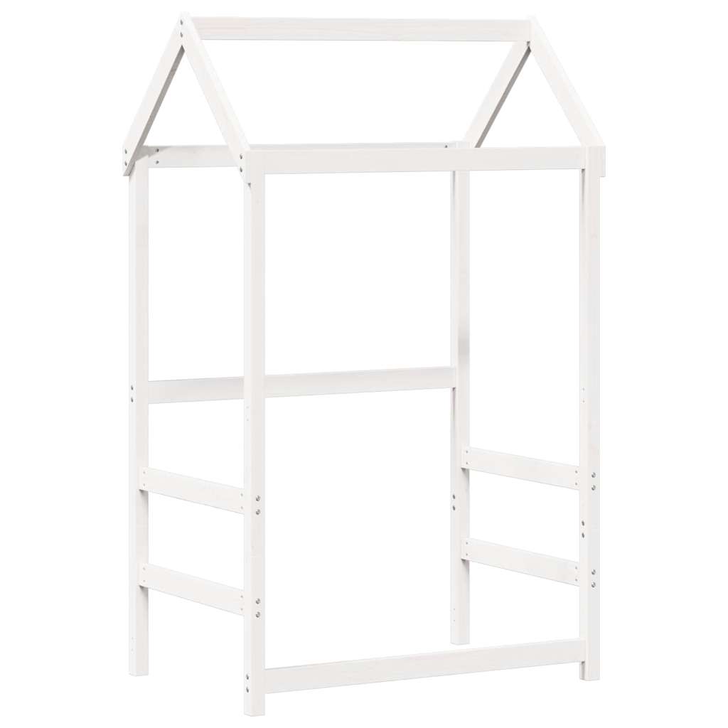 Kids'Bed Roof White 118x70x176,5 cm Solid Wood Pine