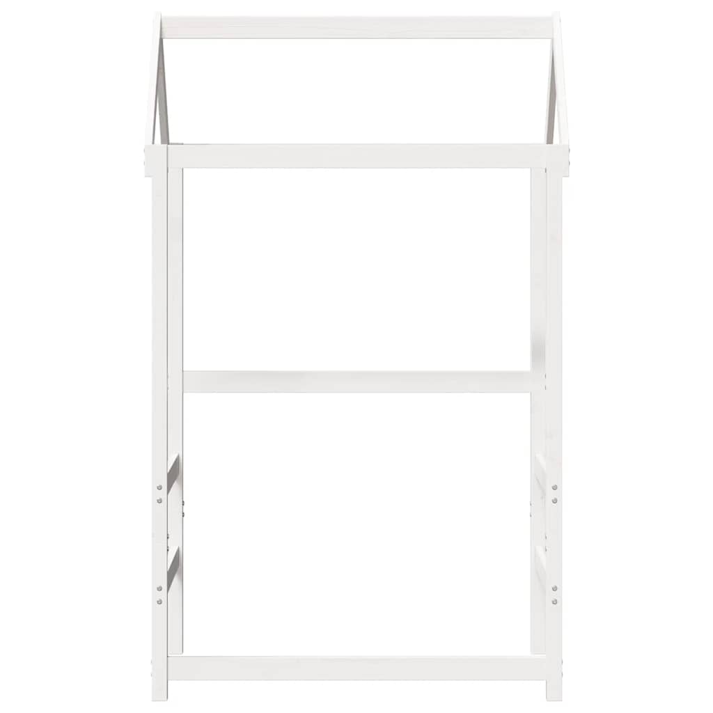 Kids'Bed Roof White 118x70x176,5 cm Solid Wood Pine