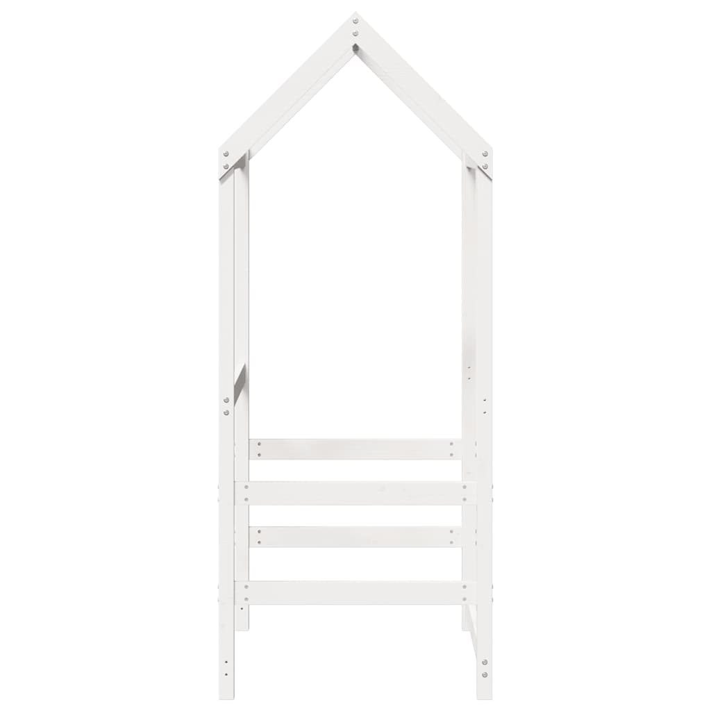 Kids'Bed Roof White 118x70x176,5 cm Solid Wood Pine