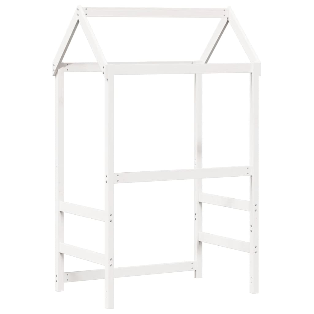 Kids'Bed Roof White 118x70x176,5 cm Solid Wood Pine