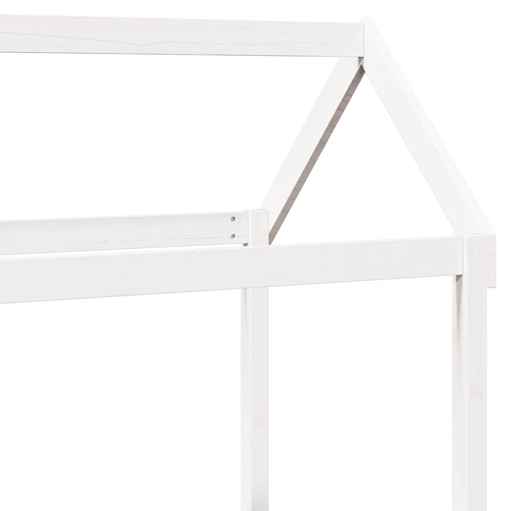 Kids'Bed Roof White 118x70x176,5 cm Solid Wood Pine