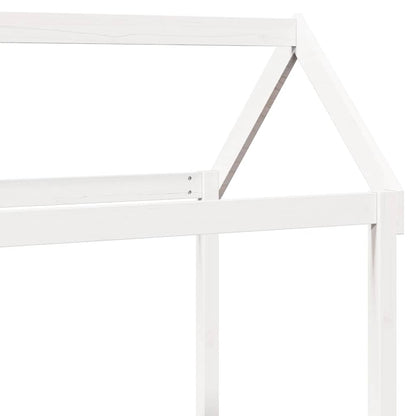 Kids'Bed Roof White 118x70x176,5 cm Solid Wood Pine