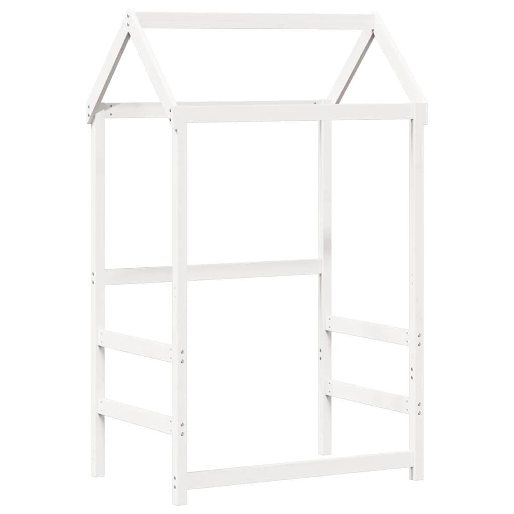 Kids'Bed Roof White 98x70x176,5 cm Solid Wood Pine